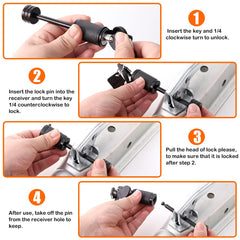 CZC AUTO locks installed on trailer demonstrating safe towing attachment