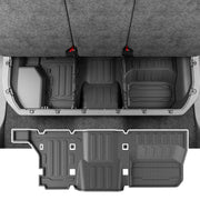 CZmenghe front view of under-seat mat shows trim fit and protective benefit
