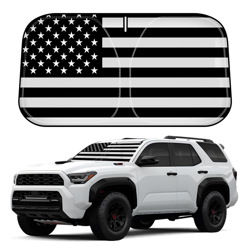 D-Lumina front packaging showing American flag sun shade and clear fit