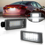 D-Lumina front view of license plate light showing clean fit and brighter illumination