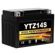 Daakmax battery front view showing compact sealed design and reliable start benefit