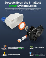 Dacall diaphragm detail revealing sensing element, supports precise leak detection