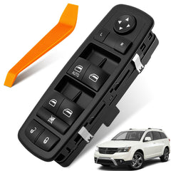 Dacall front driver switch assembly showing form and fit for Dodge Journey, ensuring accurate replacement