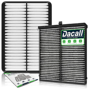 Dacall front packaging showing both engine and cabin filters for easy purchase