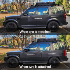 DAHINRAUM installed on car door protecting from adjacent vehicle doors