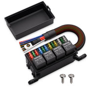 DAIERTEK front view of fuse relay box showing sealed housing and mounting points for durable protection