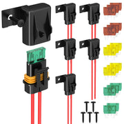 DAIERTEK front view of fuse holder showing robust housing and secure cover, improves protection