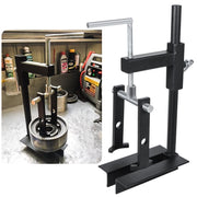 Danti front view bench-mounted compressor showing stability and safe operation