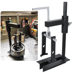 Danti front view bench-mounted compressor showing stability and safe operation