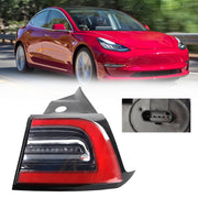 Dasbecan right tail light front view showing fit and finish for Model 3