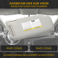 Dasbecan visor installed in Nissan Sentra showing exact fit and alignment