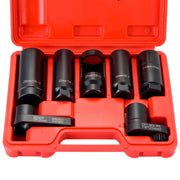 DASBET front view of full 7-piece kit and organized sockets showing complete set benefit