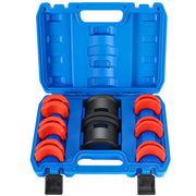 DASBET front view of full 14-piece fork seal driver kit showing contents and storage, improving workshop readiness