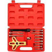 DASBET front view of the 13-piece puller set showing organized tools and case, ensures quick access