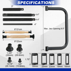 DASBET valve lapper tools with hardwood handles for better control and comfort
