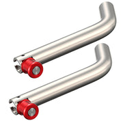 Datanly front view of two red-head hitch pin locks showing secure fit benefit