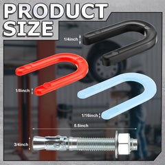 Datanly close-up of galvanized 3/4 x 5.5" wedge anchor bolts for strong secure anchoring