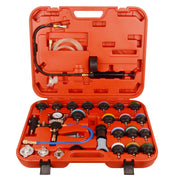 DAYUAN front packaging showing full 28-piece radiator tester kit and contents