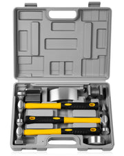 DAYUAN kit front packaging showing all seven auto body tools and case for quick identification and portability