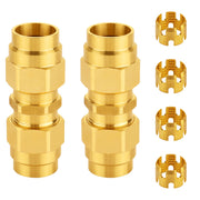 Dazakoot front view of brass union fitting showing compact durable design and reliable sealing