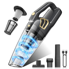 DBHAL front view showing compact cordless vacuum and ergonomic handle, easy cleaning