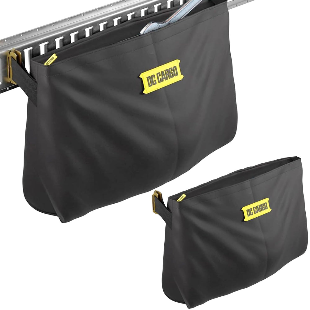 DC Cargo Mall front view of canvas E-Track bag showing size and shape for organized storage