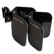 DC Cargo Mall front view wheel chock showing secure tire support and quick E‑Track snap