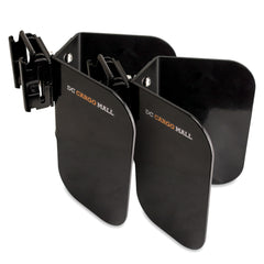 DC Cargo Mall front view wheel chock showing secure tire support and quick E‑Track snap