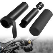 DCOMA handlebars front view showing ergonomic throttle for reduced thumb fatigue