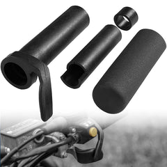 DCOMA handlebars front view showing ergonomic throttle for reduced thumb fatigue
