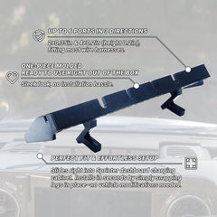 DCOMA side profile illustrating flush fit in Mercedes dash for neat look