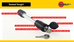 DeadBolt reversible key with weatherproof cap for reliable everyday use