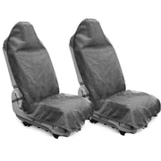 DECKALY front view of grey seat cover showing full-seat protection and comfort
