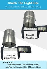 DecoHongDi clamp installed on exhaust pipe demonstrating secure leak-resistant connection