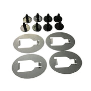 Deeoruy front view of retainer clips showing secure fit benefit