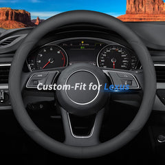 Deer Route front view of Lexus steering wheel cover showing fit and style benefits