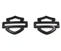 DEEUOM front view of gloss black metal CVO emblem showing clean styling and premium finish