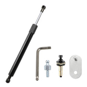 Dekalaii tailgate assist front view showing replacement strut and mounting ends for fast, reliable control