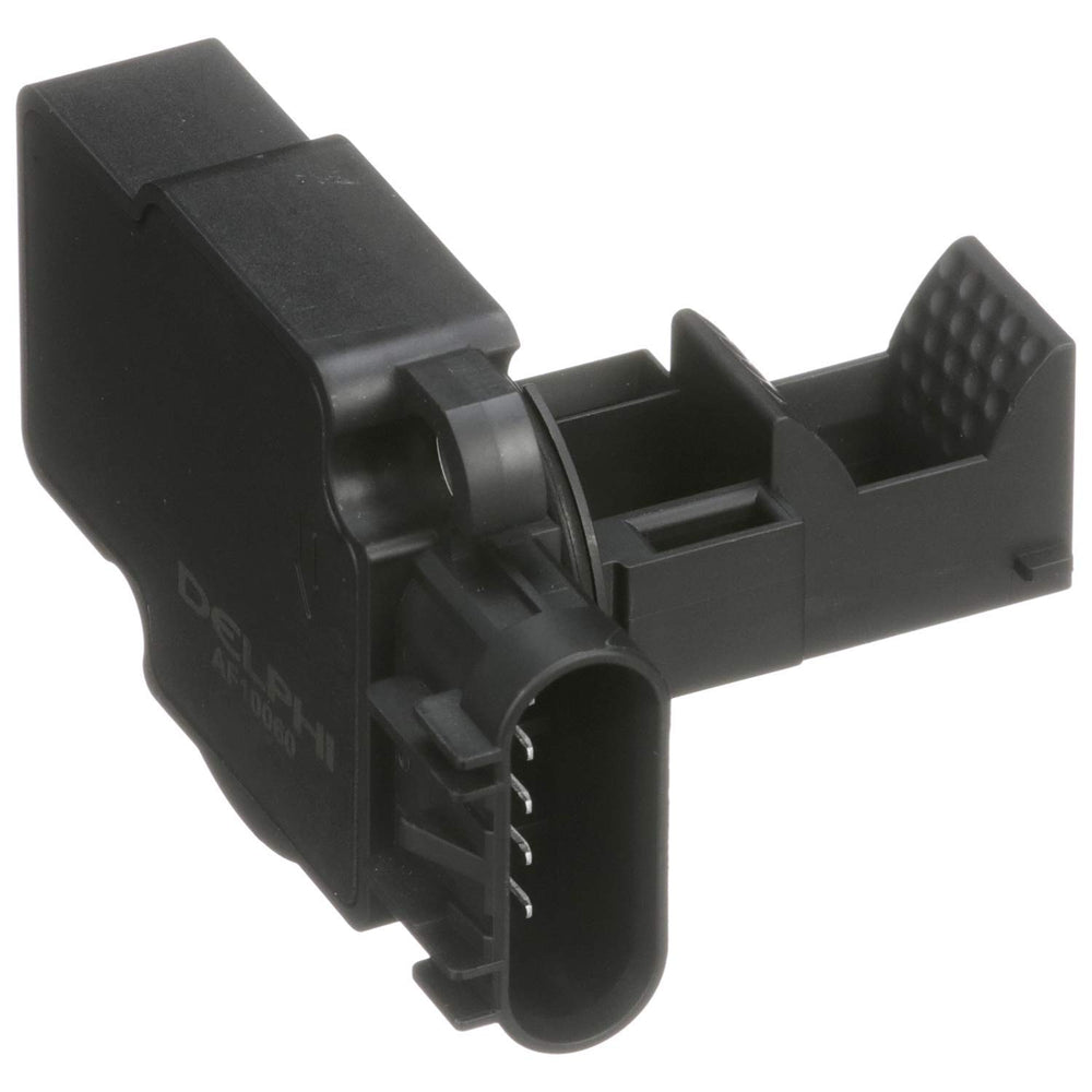 Delphi AF10060 front view showing housing and inlet, clear fitment benefit