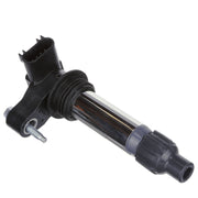 Delphi ignition coil front view showing compact OE fit and dependable spark delivery