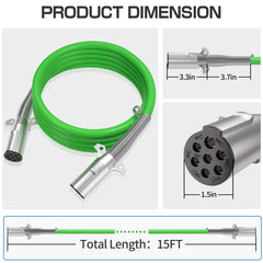 Deluwire full 15ft coiled cable illustrating reach and tidy storage benefit