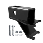 Demimy front view of receiver hitch showing bolt-on fit and improved clearance