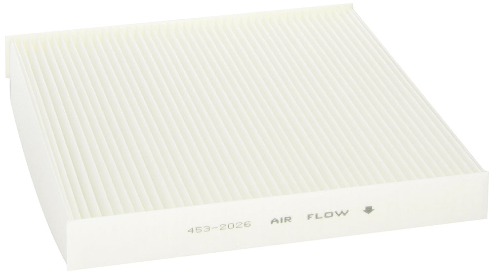 Denso cabin filter front view showing pleated media and fit for clean air