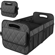 Deosk front view showing charcoal organizer and neat trunk benefits