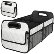 Deosk front view beige trunk organizer showing clean storage and protection