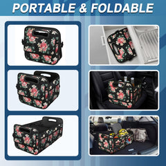 Deosk in car trunk setup preventing cargo movement benefit