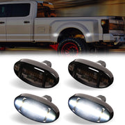 DERMOKA front view dually side marker showing clean smoked finish and improved visibility