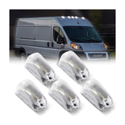 DERMOKA front view five lights showing clear lens and improved road visibility