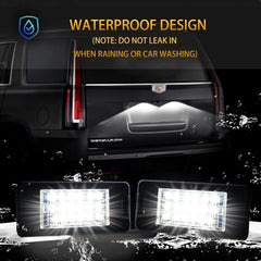 DERMOKA installed on Chevy Suburban rear demonstrating brighter plate visibility benefit
