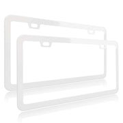 Deselen white frame front view showing slim profile and clean look